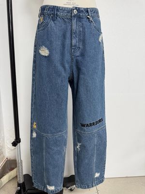 Original de alta precisão bordado denim fundo para um design único