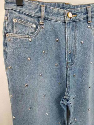Estrela como tacos nas pernas Denim Bottom para um olhar único, notável