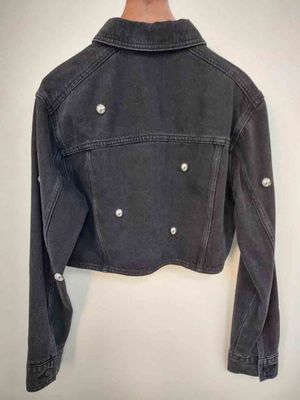 Vintage Elegança Cortada Jaqueta Denim Moderna Edgy Procure Vários Outfits